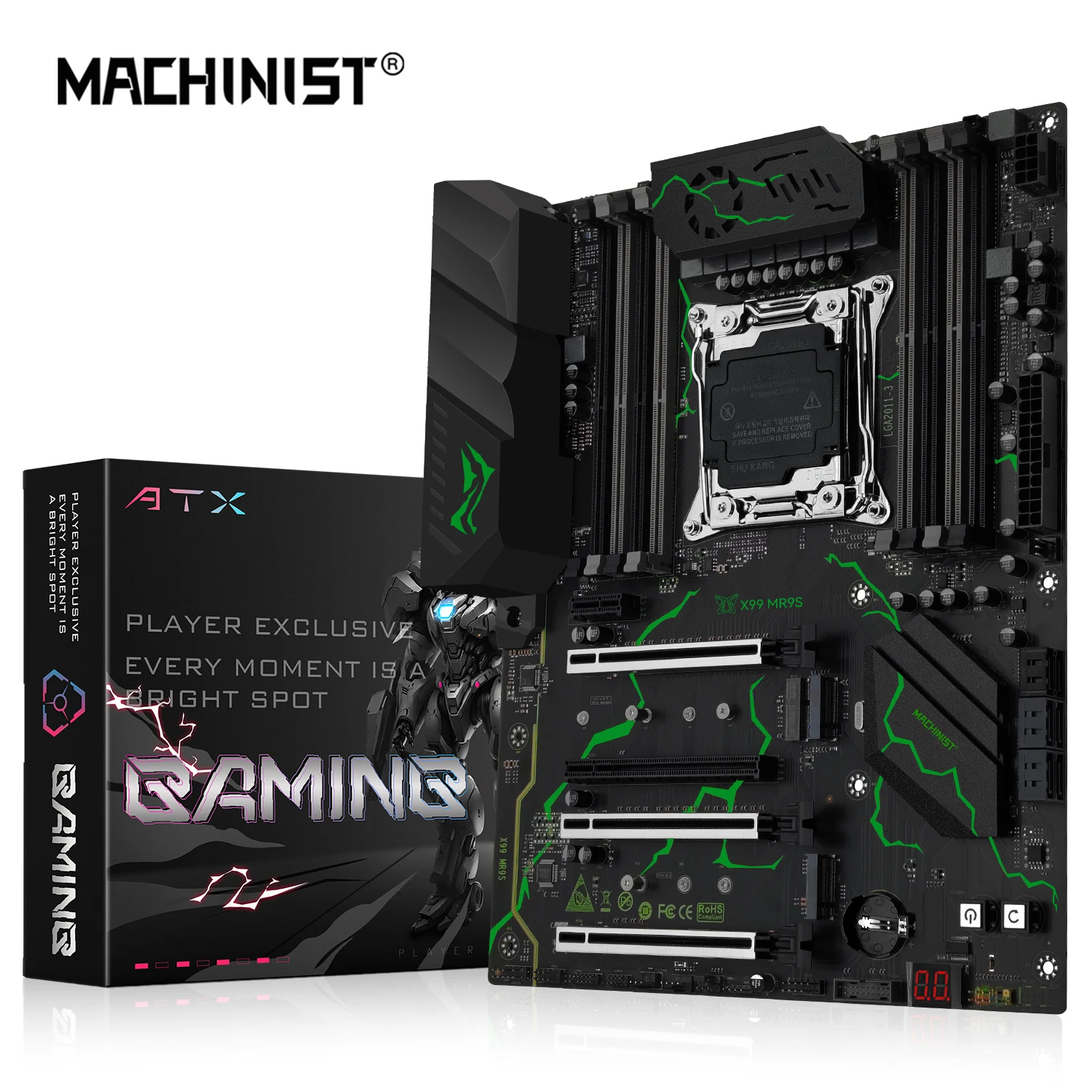 MACHINIST X99 MR9S Motherboard kit LGA2011-3 Xeon E5 2680 V4 cpu 32GB DDR4 Four channel TPM 2.0 Interface NVME M.2 USB3.0