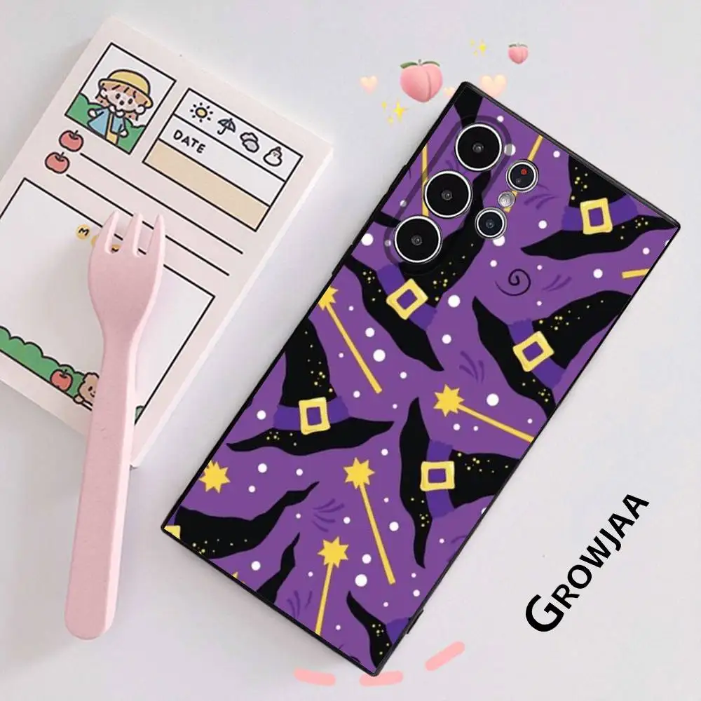 Etui na telefon Halloween Cute Purple Cat do Samsung Galaxy S25 S24 S23 S22 S21 S20 Ultra Plus Frosted Soft Cover Funda