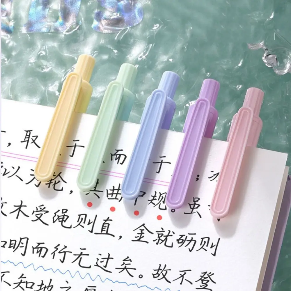 5 pcs Press Press Color Ballpoint Pen ABS Retractable Student Writing Pen 0.5mm Cartoon Gel Pen Drawing Stationery