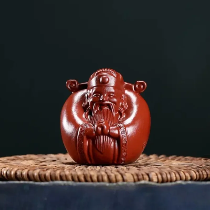 Purple Sand Tea Pet Little God of Wealth Boutique Tea Table Ornament Tea Set Accessories Tea Play Sculpture