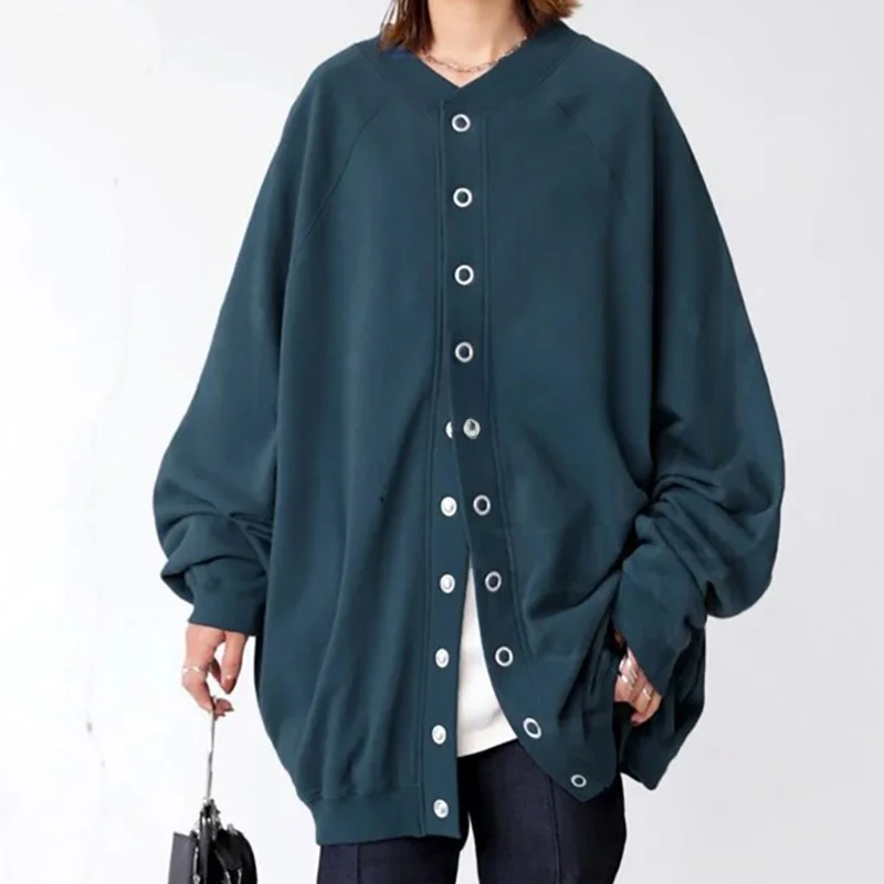Sweat-shirt ample Jaet coréen japonais Sle, nouveau automne hiver pour femmes, décontracté, doux, Long, Cardigan ouvert