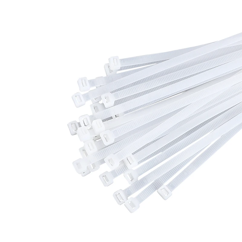 250PCS Self-locking Plastic Nylon Cable Tie Strongly Snap With High Temperature Resistance&Lengthening TwineTie Wire White Color - Image 4