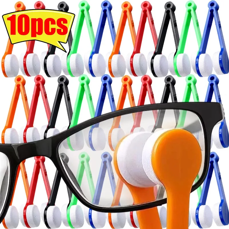 

Portable Multifunctional Glasses Cleaning Rub Eyeglass Sunglasses Spectacles Microfiber Cleaner Brushes Shaped Wiping Tools