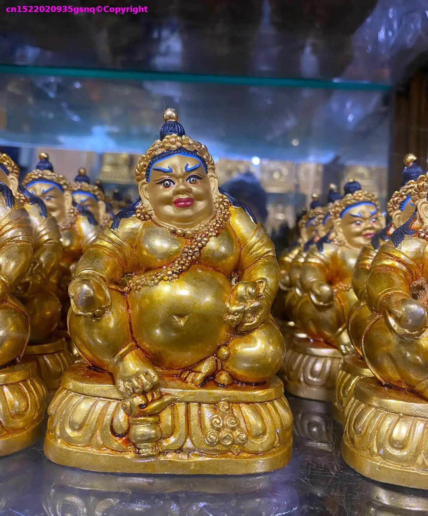 Copper figure of Buddha HOME CAR lucky talisman Thai Nepal God of Wealth Copper Mammon God warding off evil Attracting wealth