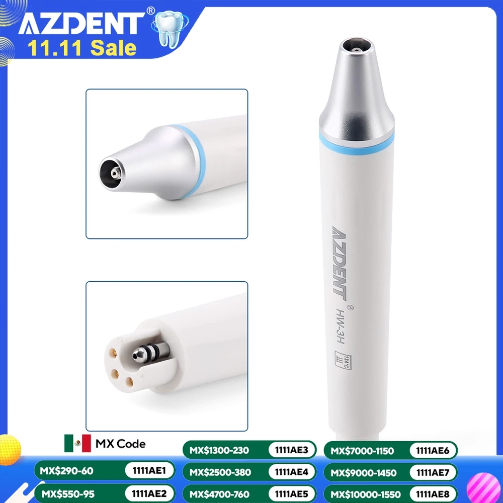 

AZDENT 2024, новый стоматологический ультразвуковой пьезоскалер, наконечник HW-3H, подходит для ультразвукового скалера Woodpecker/EMS/VRN 135 ° Стерилизованный