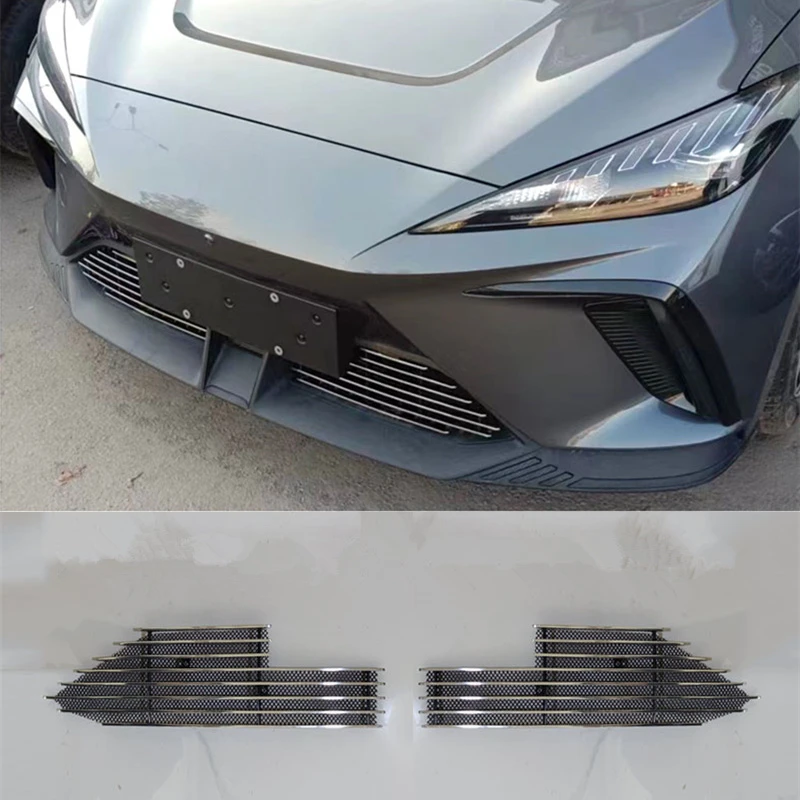 Car Front Lower Bumper Anti Insect Metal Net for MG4 EV Dustproof Inner Vent Racing Grills Aluminium Alloy Cover Auto Decoration