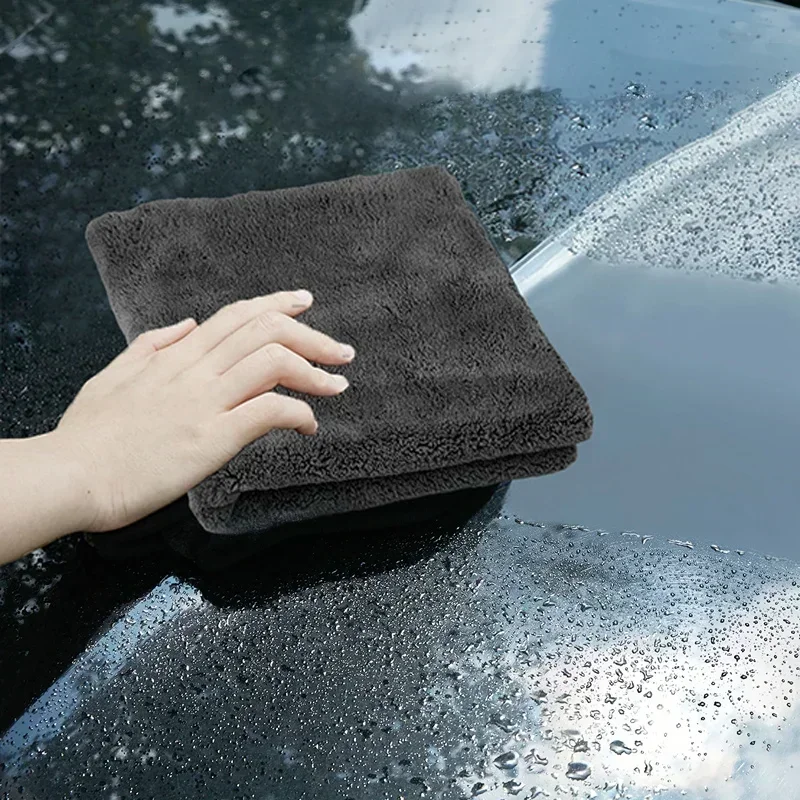 1/2/6/9 Packs 300GSM Car Thicken Cleaning Cloth Professional Cleaning Car Wiping Microfiber Towel Car Wash Rag 40x40cm