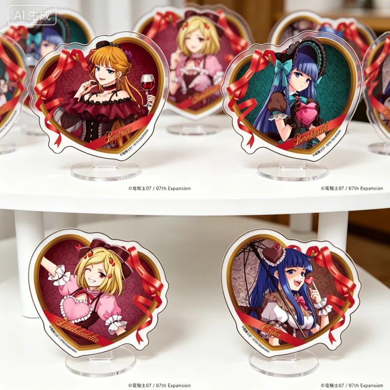 

Anime Umineko no Naku Koro ni 15cm Beatrice Bernkastel Lambdadelta Erika Furudo Acrylic standing Keychain desk decorations