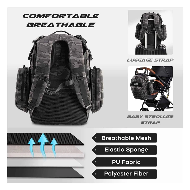 Tactical Backpack for Men Outdoors Multifunctional Capacity Waterproof Outdoor Sport Hiking Camping Hunting Travel Backpack Bags
