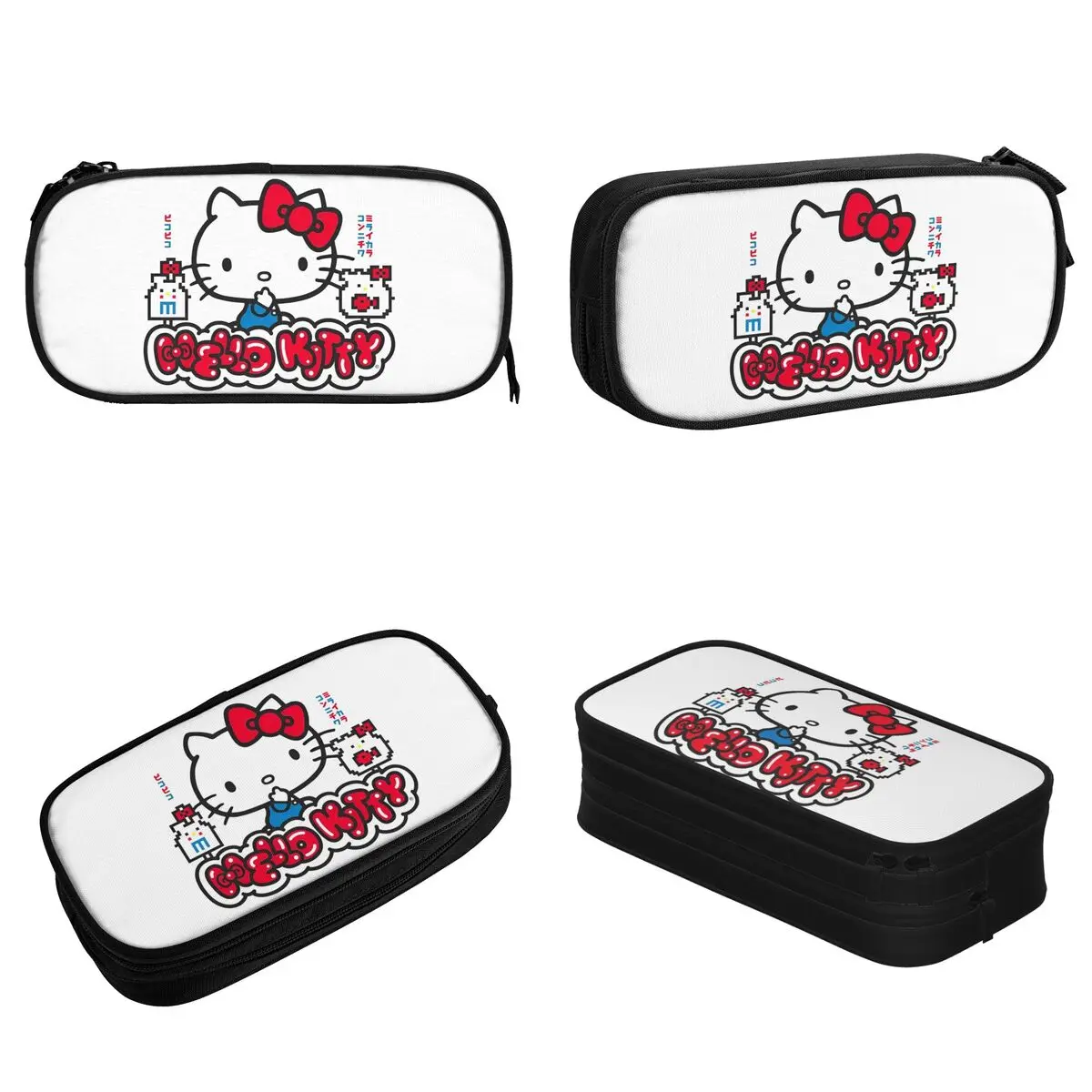 Classic Cute Hello Kitty Cat Pencil Case Cartoon Cute Pencilcases Pen Box Kids Big Capacity Bag School Supplies Gifts Stationery