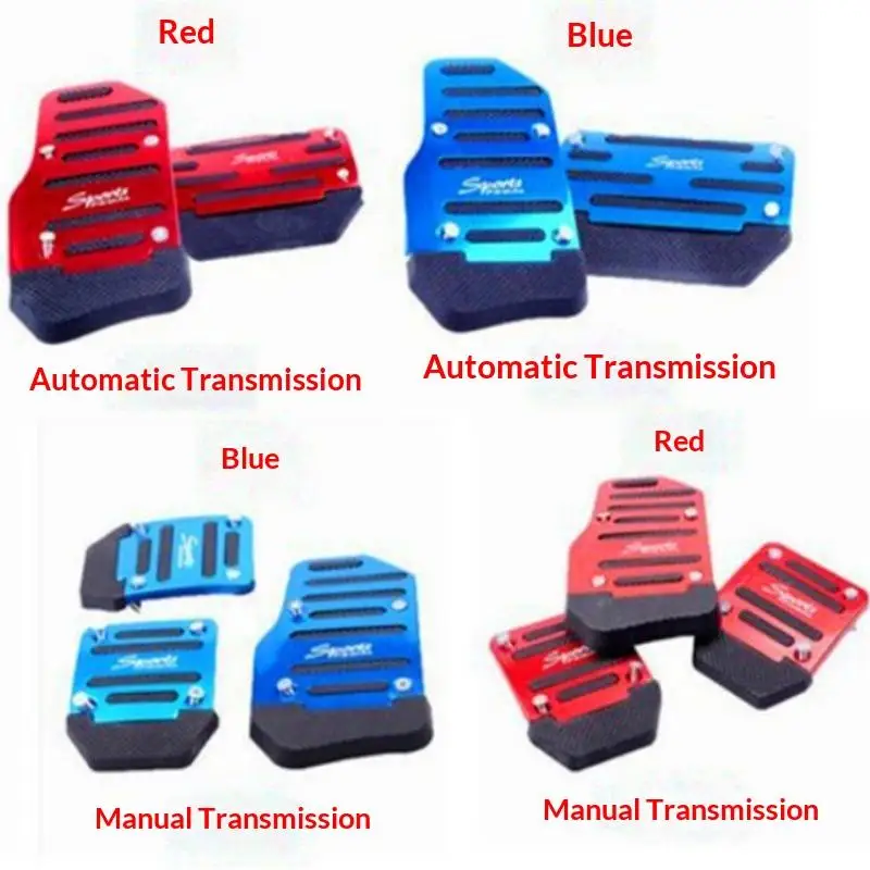 Aluminum Alloy Car Brake Gas Pedal Covers Anti Slip Thickened Foot Pads Enhance Driving Safety for All Common Car Models