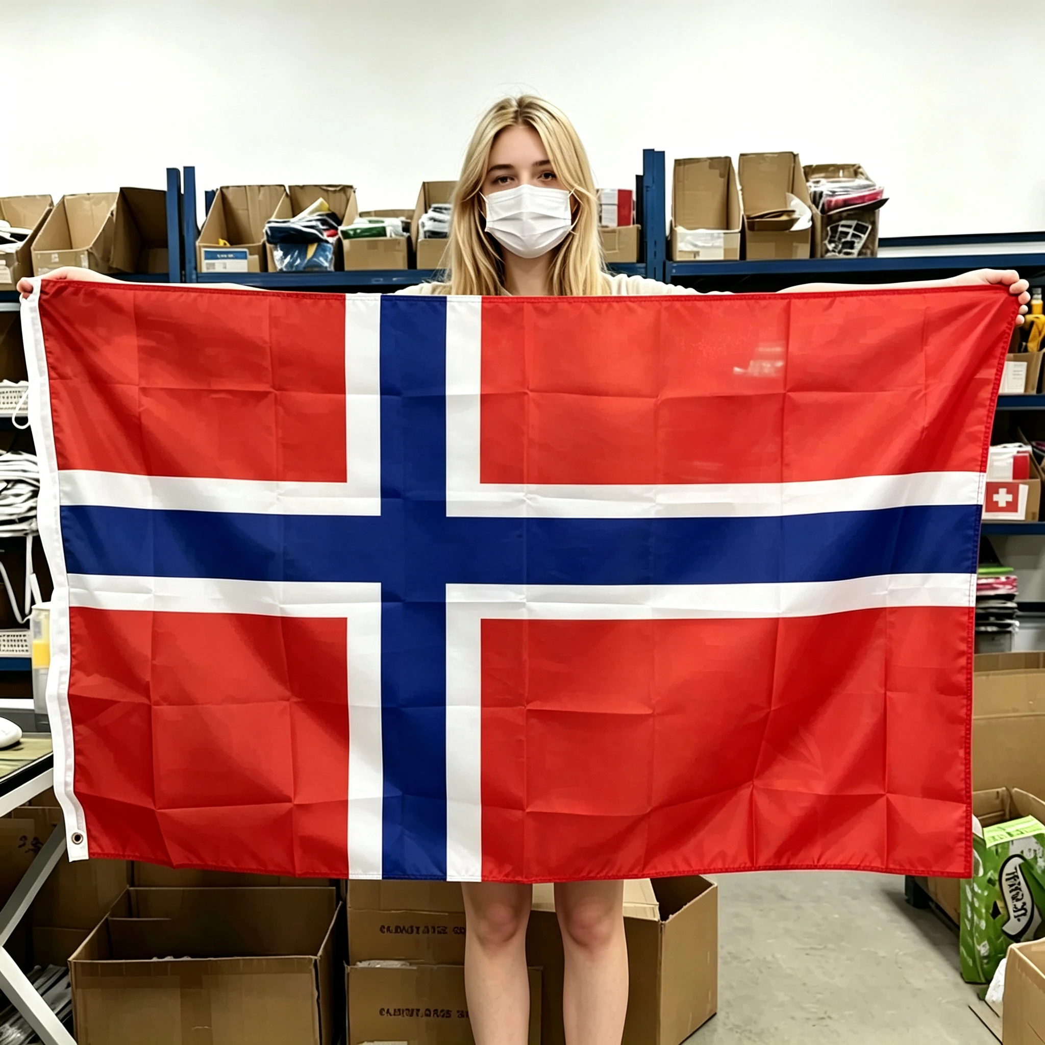 Bandera de Noruega de 60x90cm, 90x150cm, 120x180cm, tapiz nacional noruego de poliéster con ojales de latón para decoración de pared
