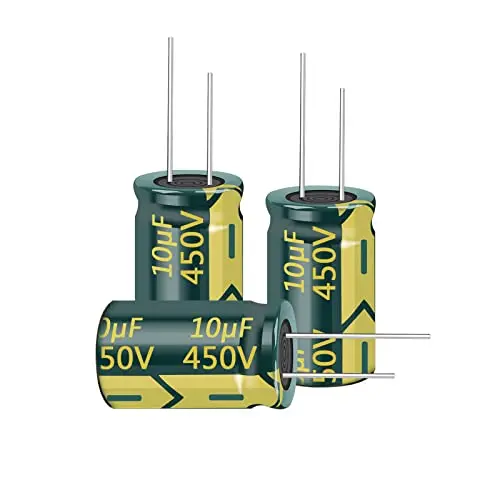 

10pcs 450V 10UF Capacitor 10X17MM(0.39x0.67in) High Frequency Aluminum Electrolytic Capacitors for TV, LCD Monitor, Game