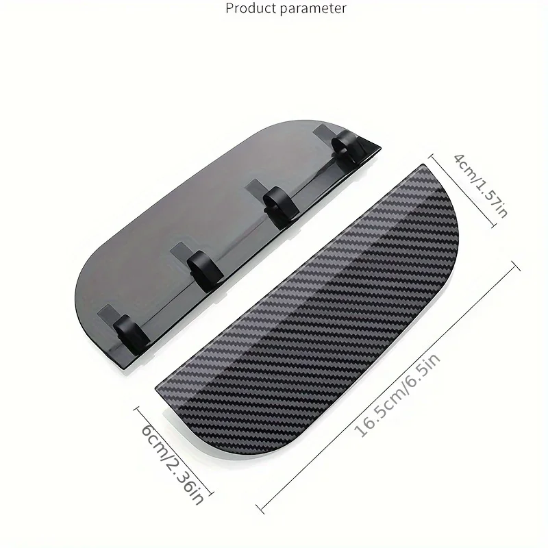 2PCS Car Rearview Mirror Rain Eyebrow Carbon Fiber Sun Visor Shade Cover for Rearview Mirror Protector Clear Vision Safe Driving