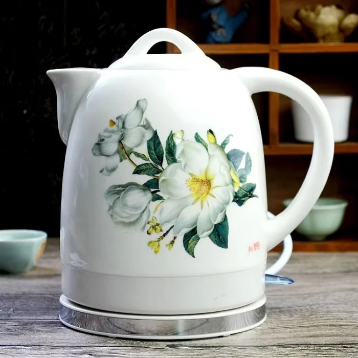 220V Jingdezhen Large Ceramic Electric Kettle Stainless Steel European Tea Pot H