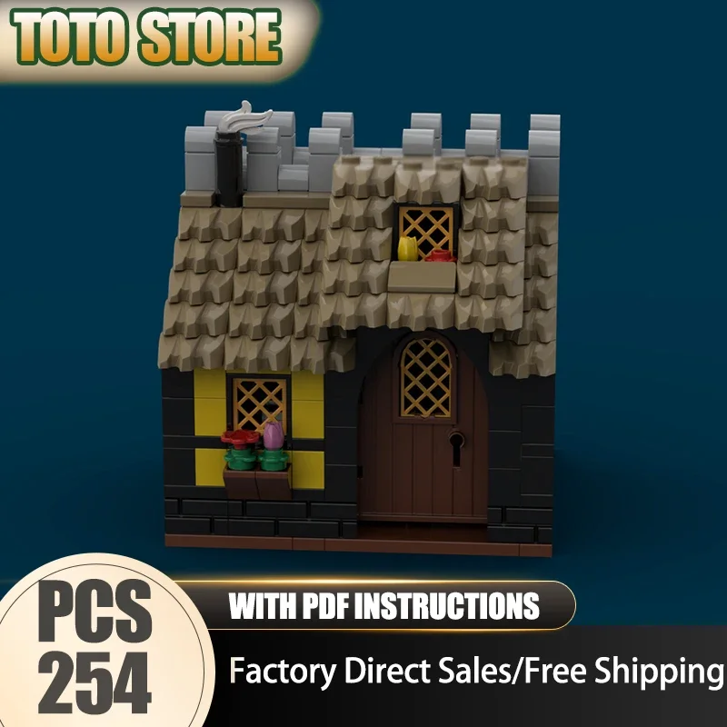 City street View Model Moc Building Bricks Medieval House Model Technology Modular Blocks Gifts Christmas Toys DIY Sets Assembly