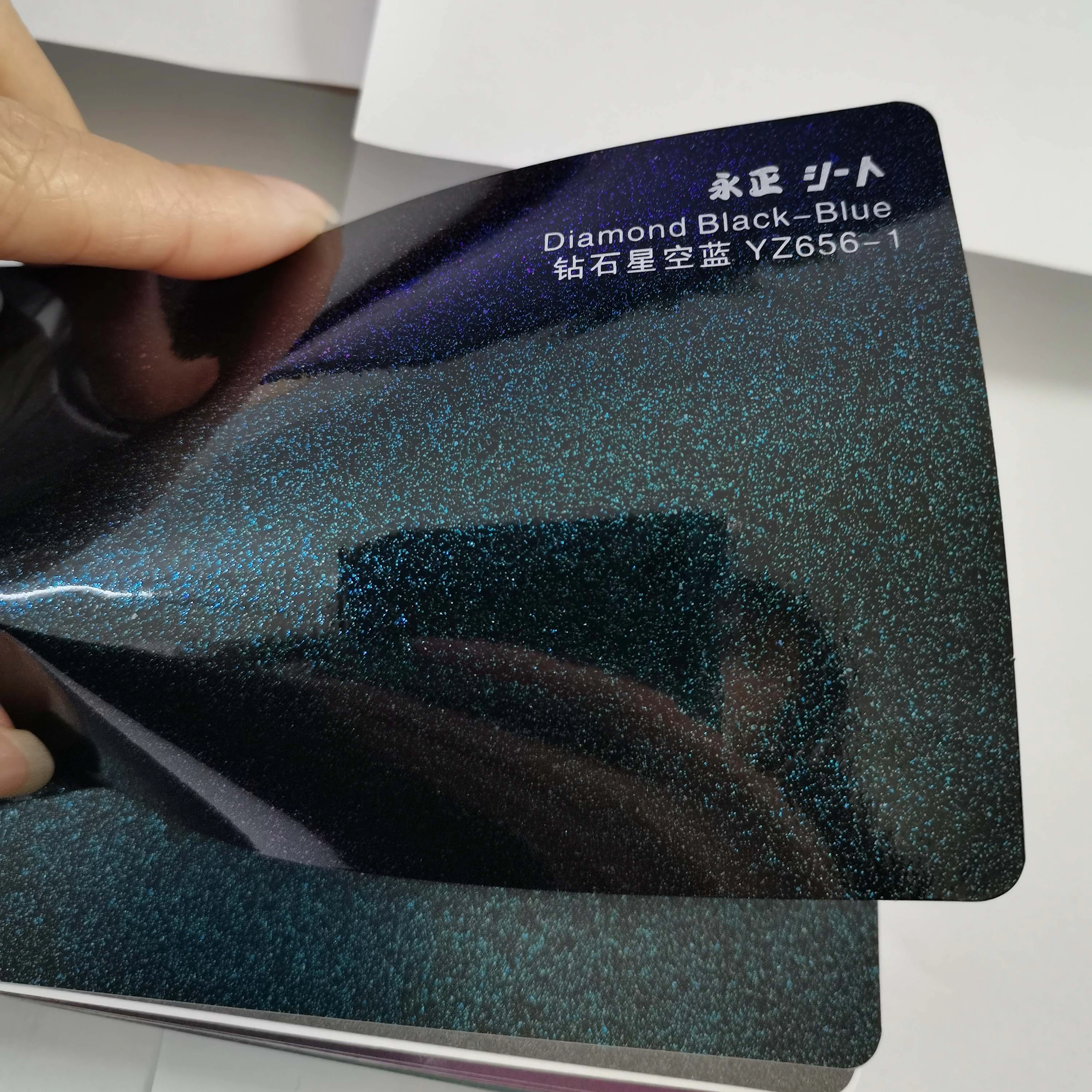 

NICEU Glossy Diamond Pearl Black Car Wrap Vinyl Sticker