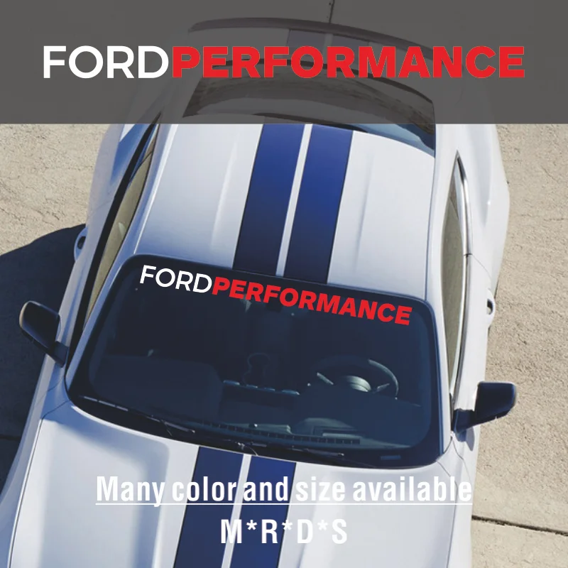 Ford Performance Car Front Window Hood Engine Cover Roof Trunk Tail Body Decal Heritage Edition Side Stripe Sticker for Ford