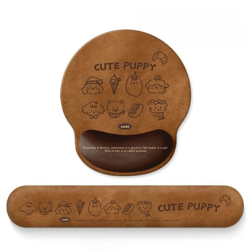 Cartoon cute puppy wrist pad  protection wrist rest integrated computer keyboard pad desk pad