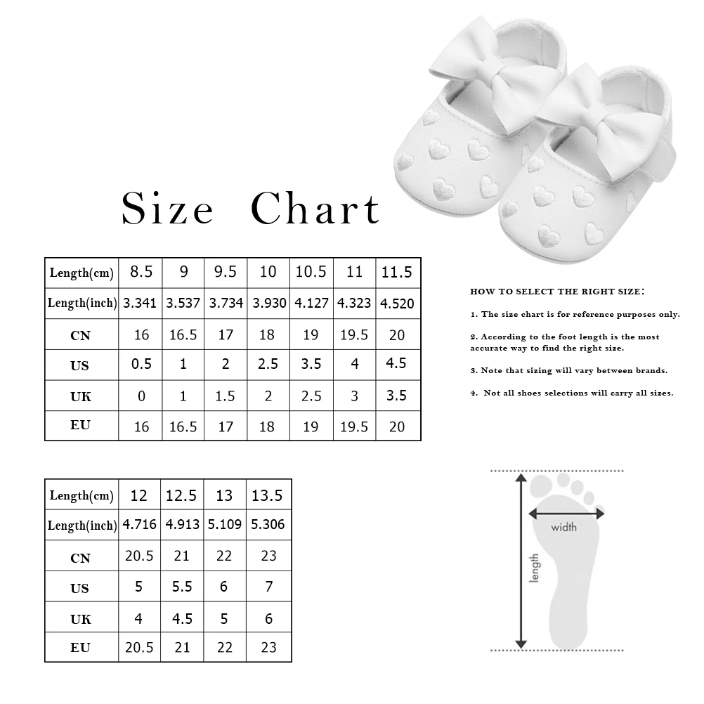 

Baby Prewalker Shoes Heart Pattern Embroidered Toddler Bowknot Comfortable Durable Infant Smooth Floor Carpet Indoor Stroller