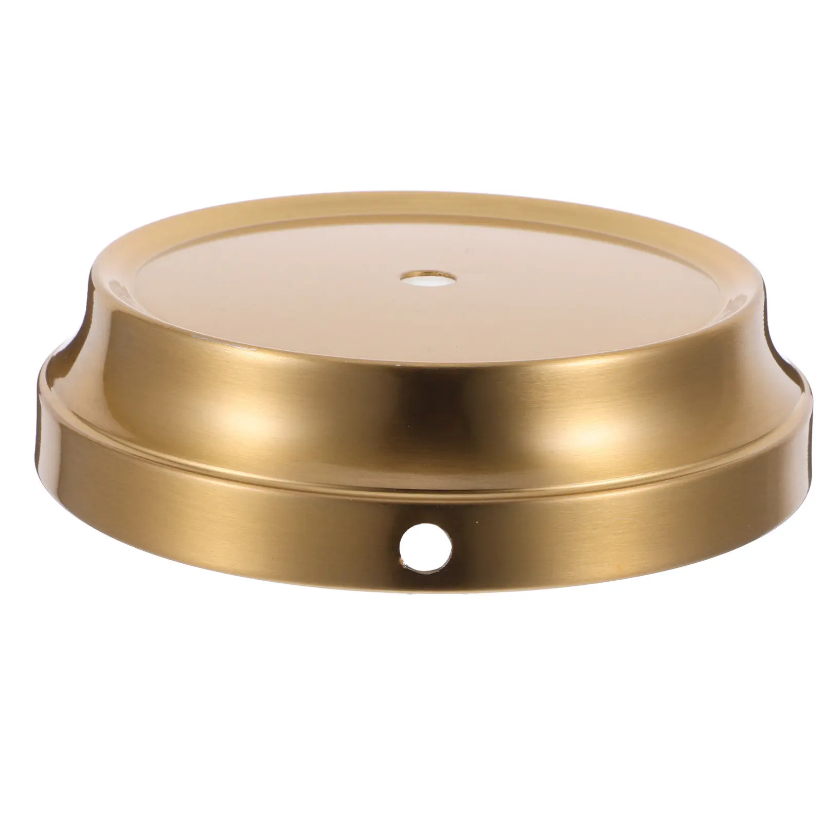Universal Copper Plated Heavy Duty Desk Lamp Base Iron Round Table Lamp Holder Base Desktop Light Accessory Replacement