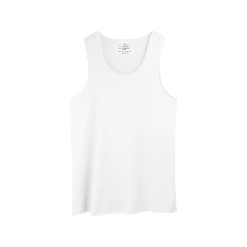 Men's Thin Vest U-Neck European and American Style Large Size Men's Seamless Undershirt Breathable Quick-Dry Sports Underwear