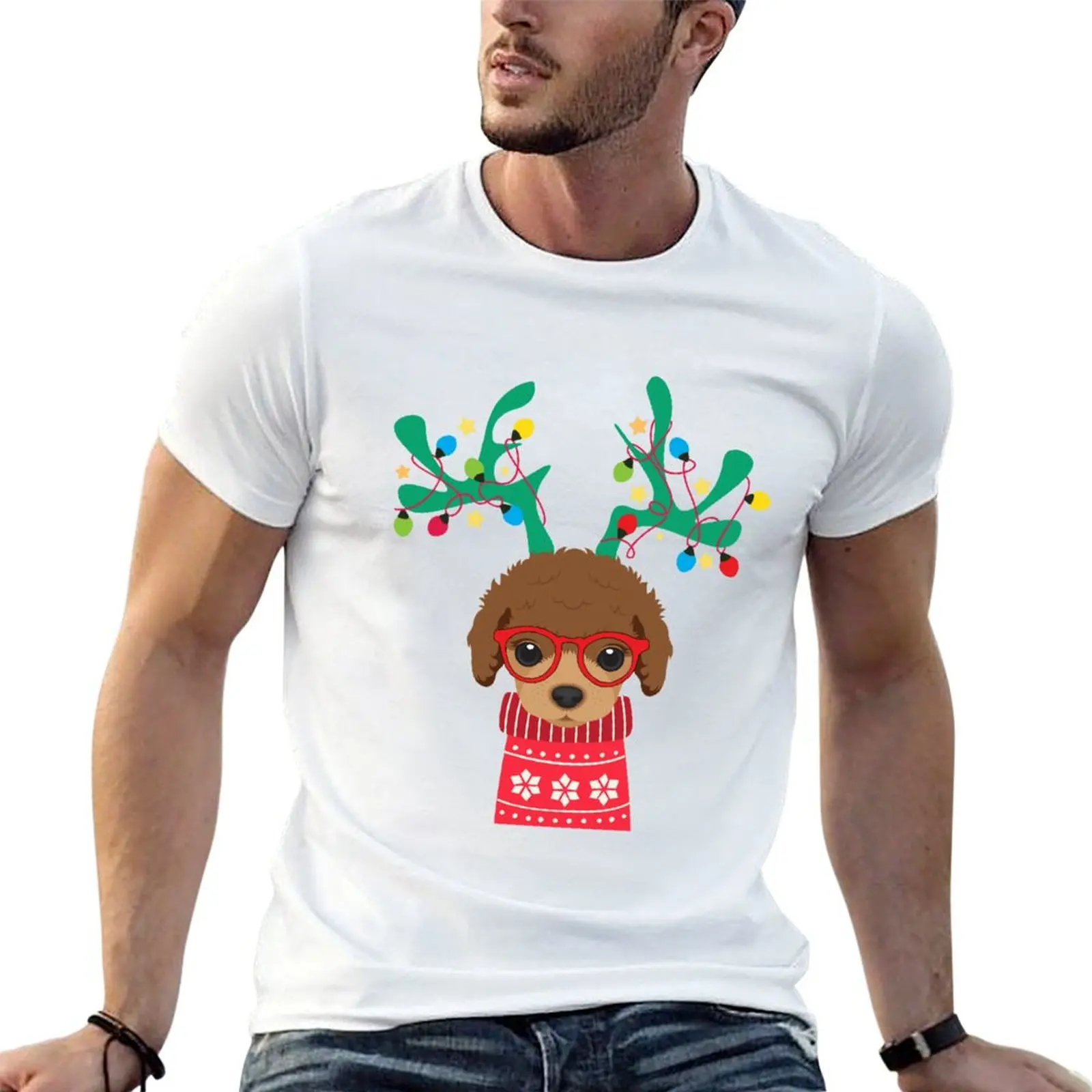 

t Christmas T-Shirt man tshirt anime luxury Toy Poodle Xmas shirt Funny Holiday