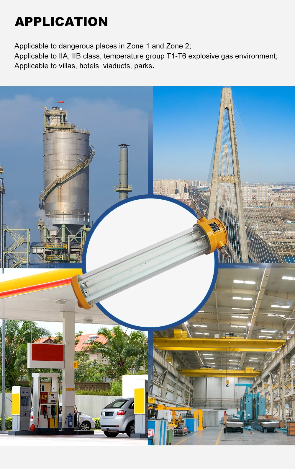 

ATEX IP68/IP66 Explosion-Proof LED Fluorescent Ceiling Lights Marine IP65 Explosion-Proof Fluorescent Light