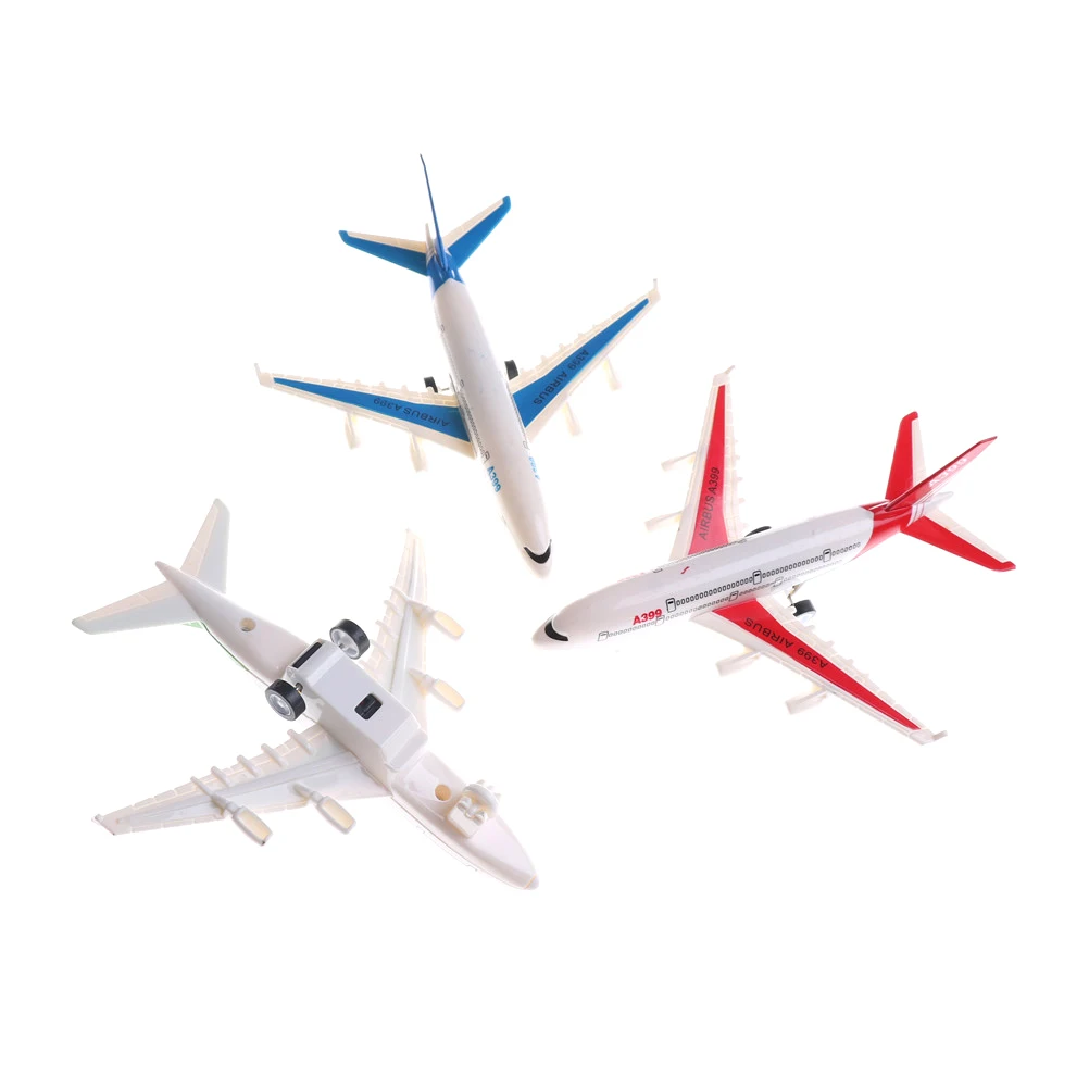 1pc Plastic Air Bus Model Kids Children Pull Back Airliner Passenger Plane Model00000 For Kids Toys