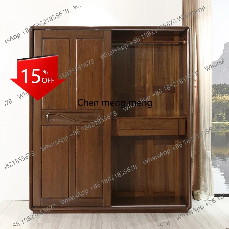 EE182 Aesthetic Vintage Wood Wardrobes Orgnizer Luxury Display Clothes Wardrobe Adult Wooden Modern Guarda Roupa Bedroom Furnitu