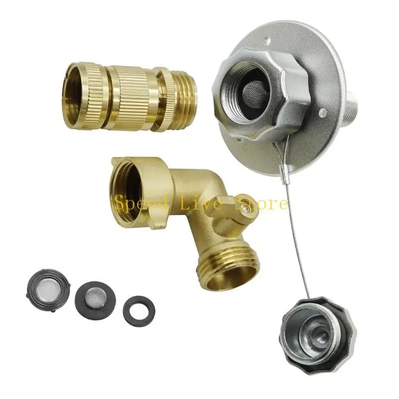 

547C Instantly Install RVs Freshwater Filler Port System Water Inlet Stainless Steel Construction For Long Distance Travel