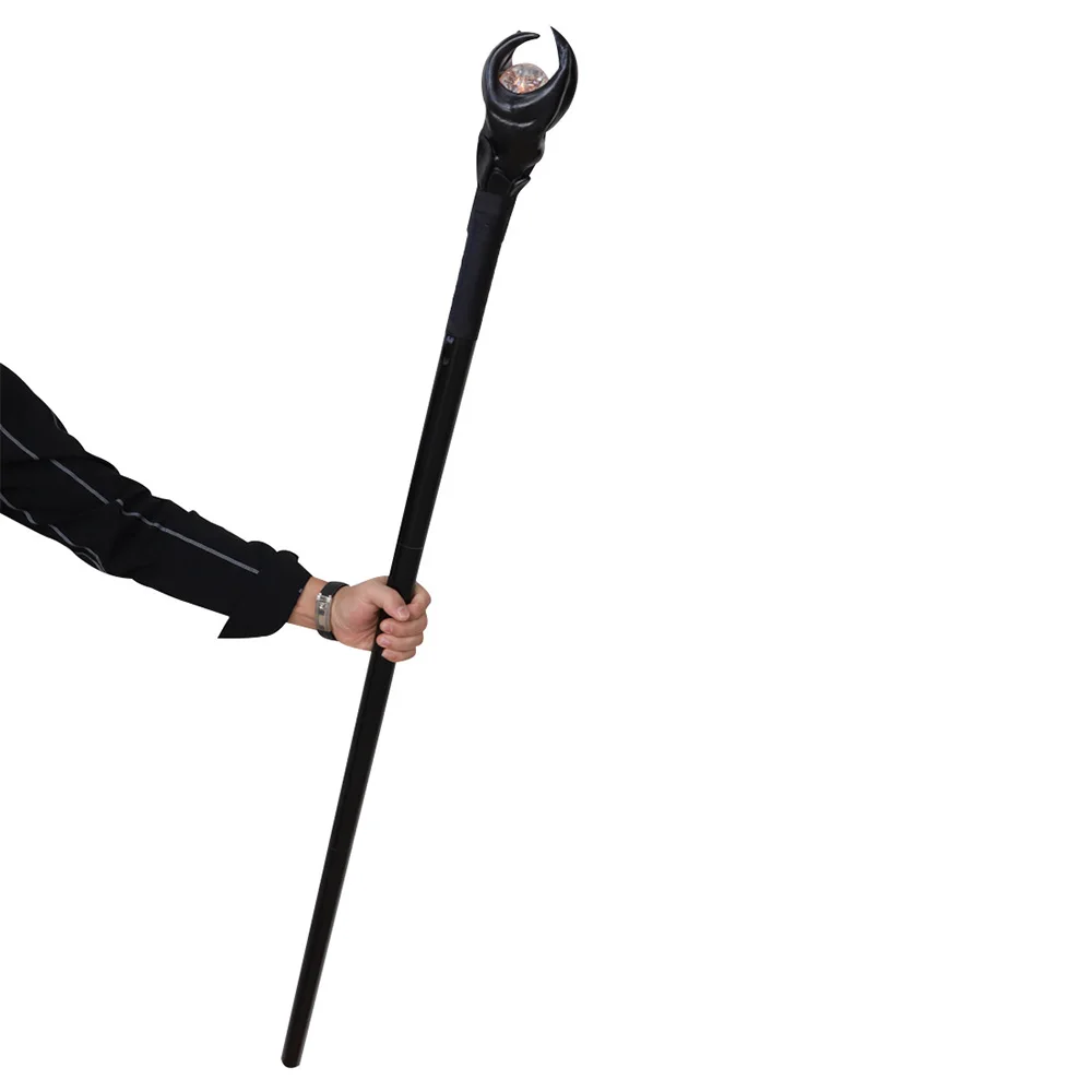 Halloween LED Light Magic Wand Scepter Wizard Staff Anime Evil Witch Cosplay Costume Accessories Walking Stick Cane Prop Gifts