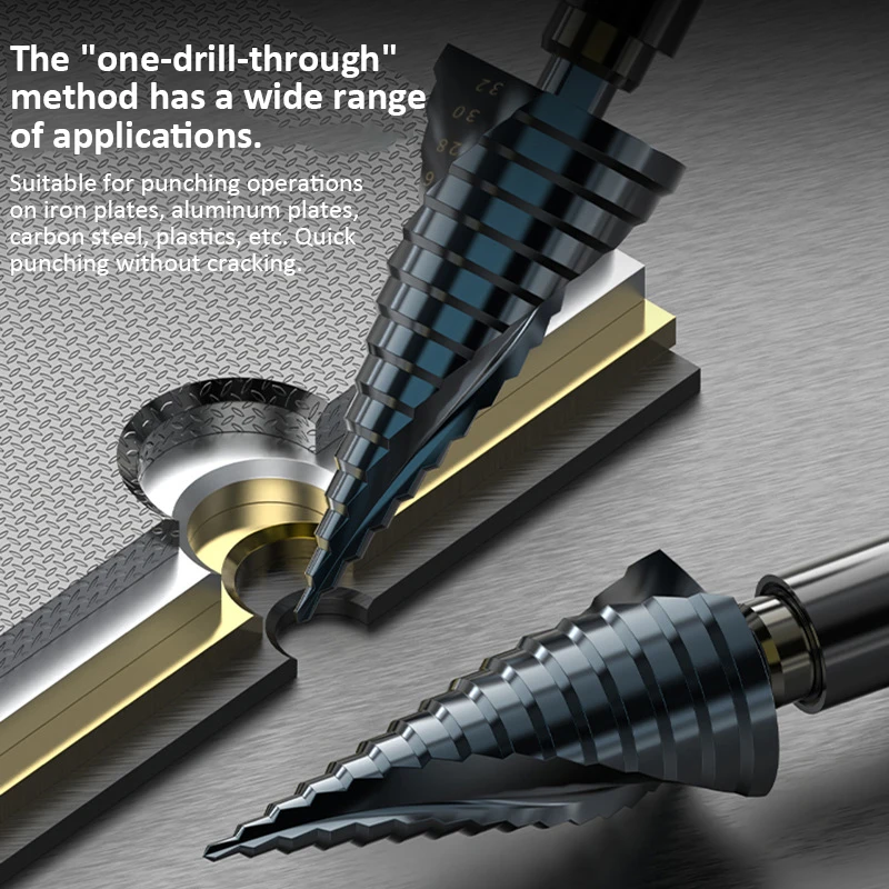 

Ступенчатое сверло по металлу 4-20 мм 4-22 мм 4-32 мм HSS Кобальтовое ступенчатое конусное сверло Резак по дереву/металлу Инструмент для сверления Электроинструменты
