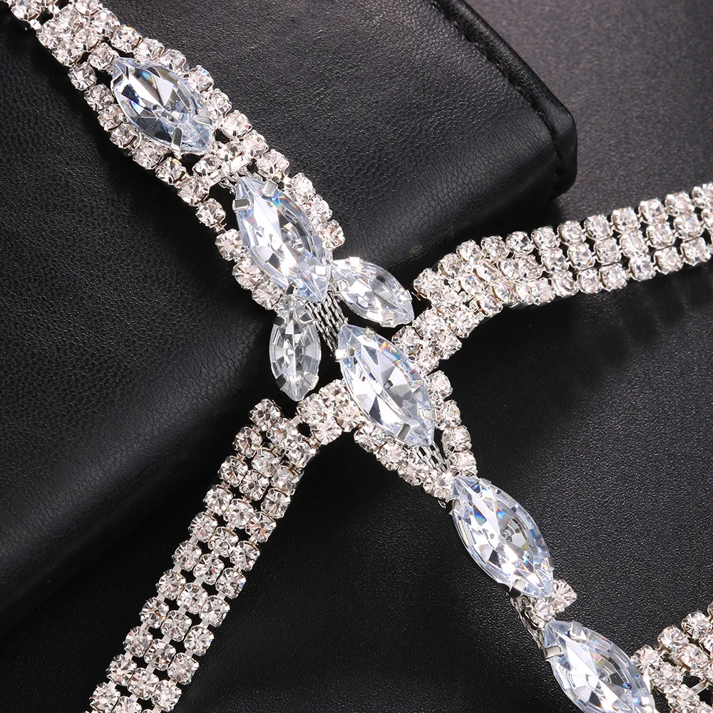 Stonefans Fashion Rhinestone Female Tassel Mask Masquerade for Women Halloween Long Face Chain Veil Wedding Accessories Party