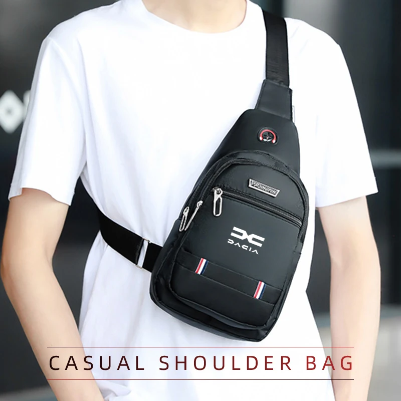 Car Styling Men's Crossbody Purse Business Shoulder Bag Wallet For Dacia Logan Mcv 2 Duster Sandero Lodgy Dokker Stepway Solenza