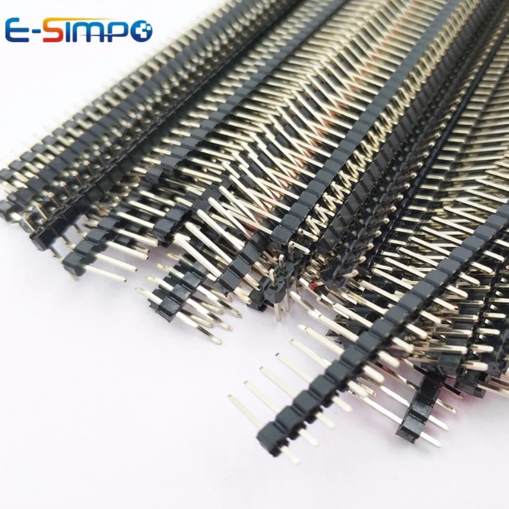 20pcs 2.54mm 1X40P L7.5/11.4/13/15/17/23/30mm Short Long Straight Wire Jumper Single Row Rohs PCB Gold Connector Male Pin Header