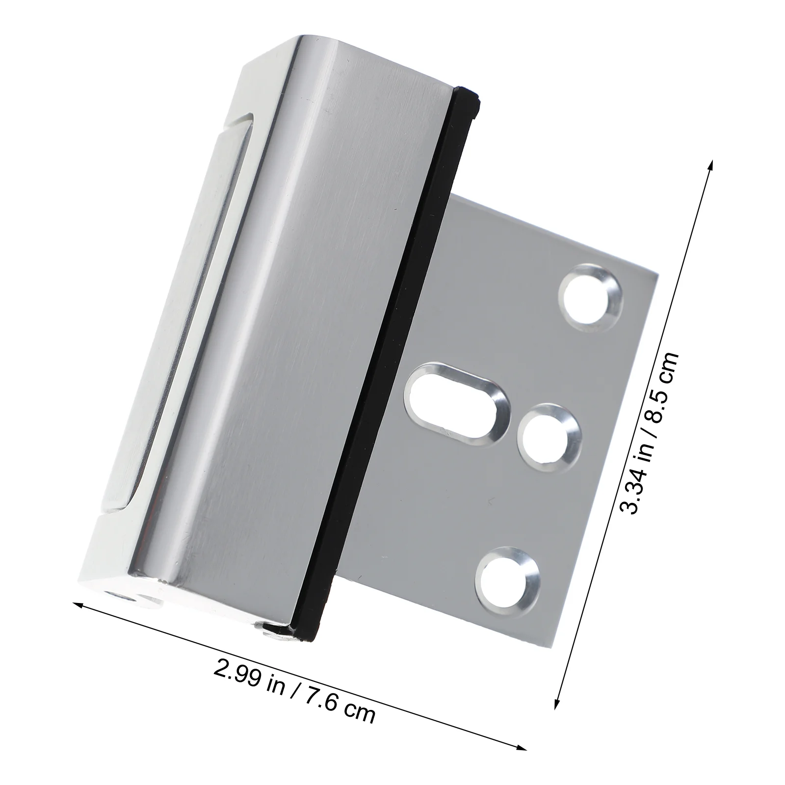 Child Lock for Fridge Security Door Reinforcement Latch Front Proof Household Chain Silver Baby