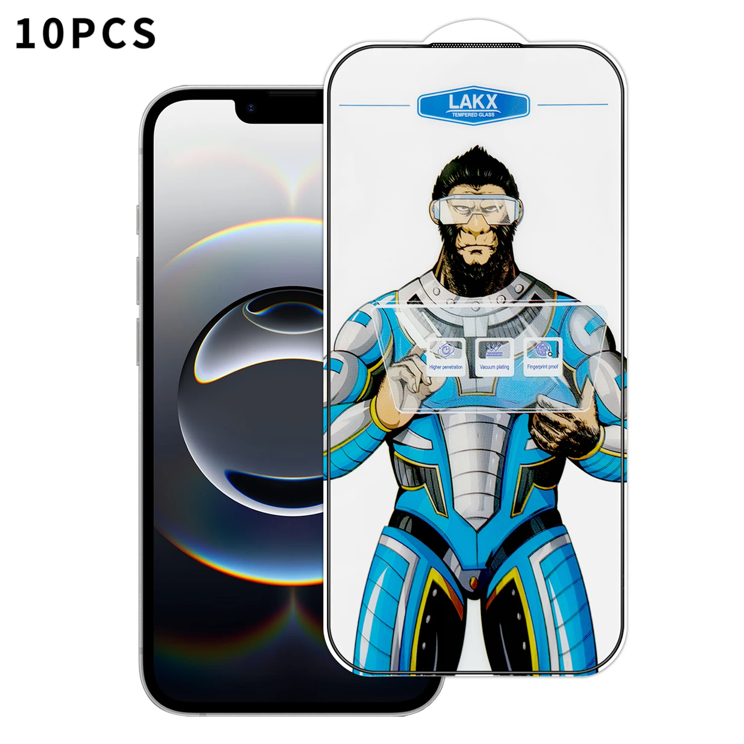 

For iPhone 16e / iPhone 17e 10Pcs High Definition Tempered Glass Anti-fingerprint Anti-static Electroplating Full Screen Protect