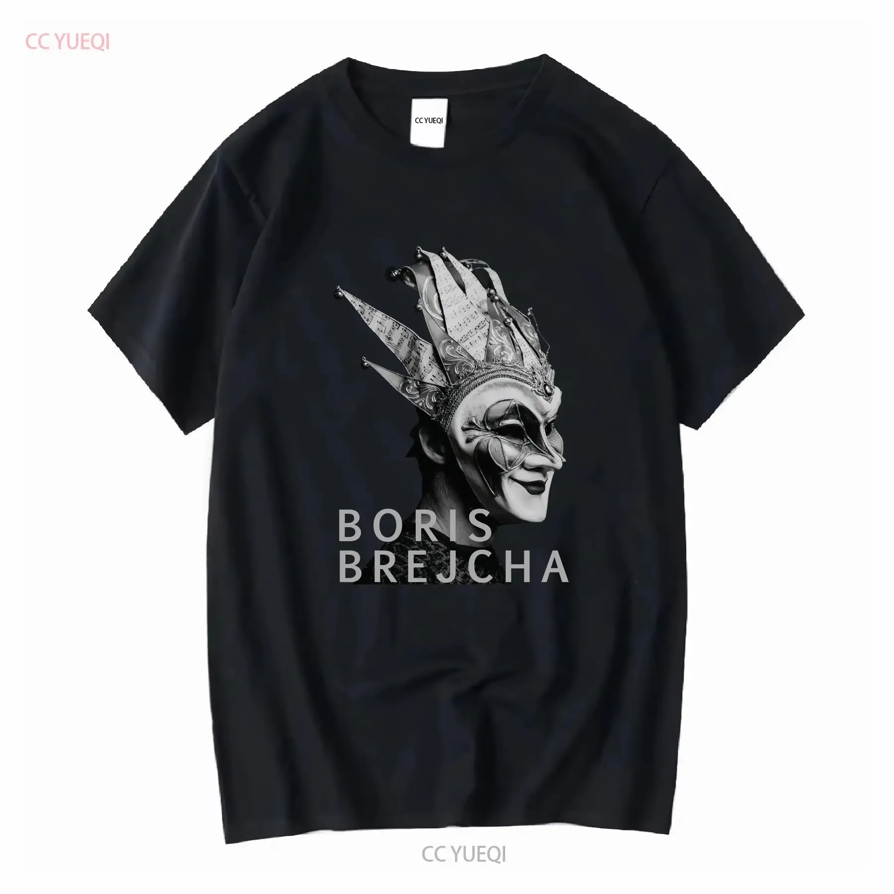 Cool Boris Brejcha Mask T shirt Men  Fashion Tops C vintage Washed Breathable Versatile Soft Comfortable homme