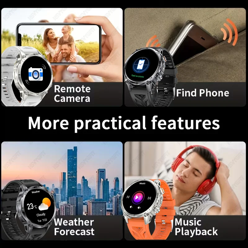 This new military outdoor technology sports smartwatch, with a powerful 1400mAh battery life and alloy texture, is the best gift
