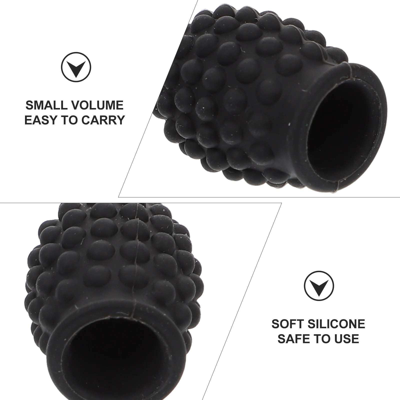 

Silicone Drum Stick Covers Mute Protectors Lightweight Elastic Texture Long Use Practical Durable Drumstick Caps Supplies