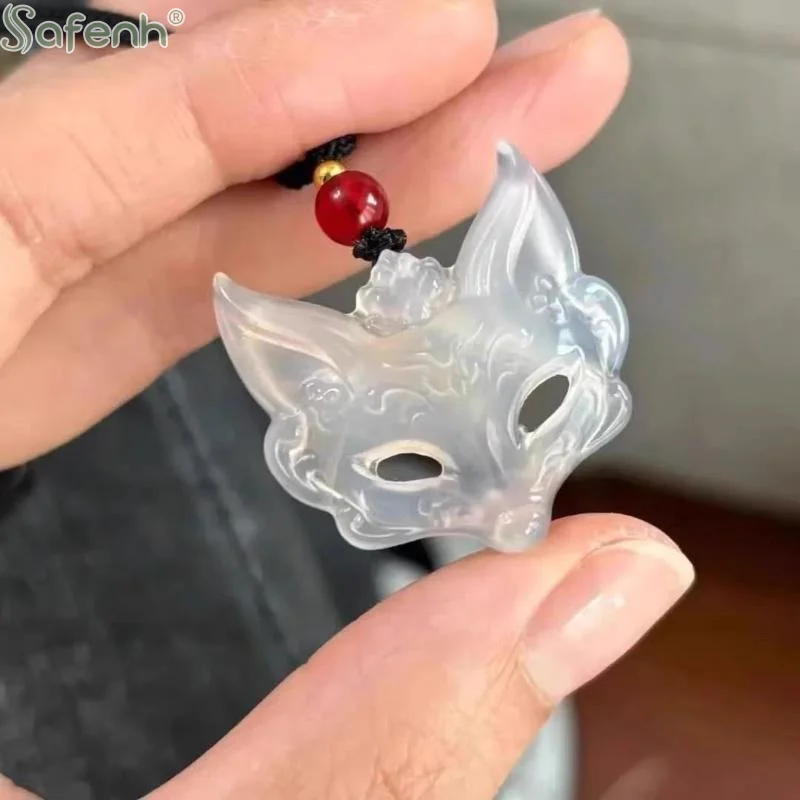 Unisex Translucent Animal Mask Pendant Charm For Friends Couples Gift Traditional Chinese Style New Necklace
