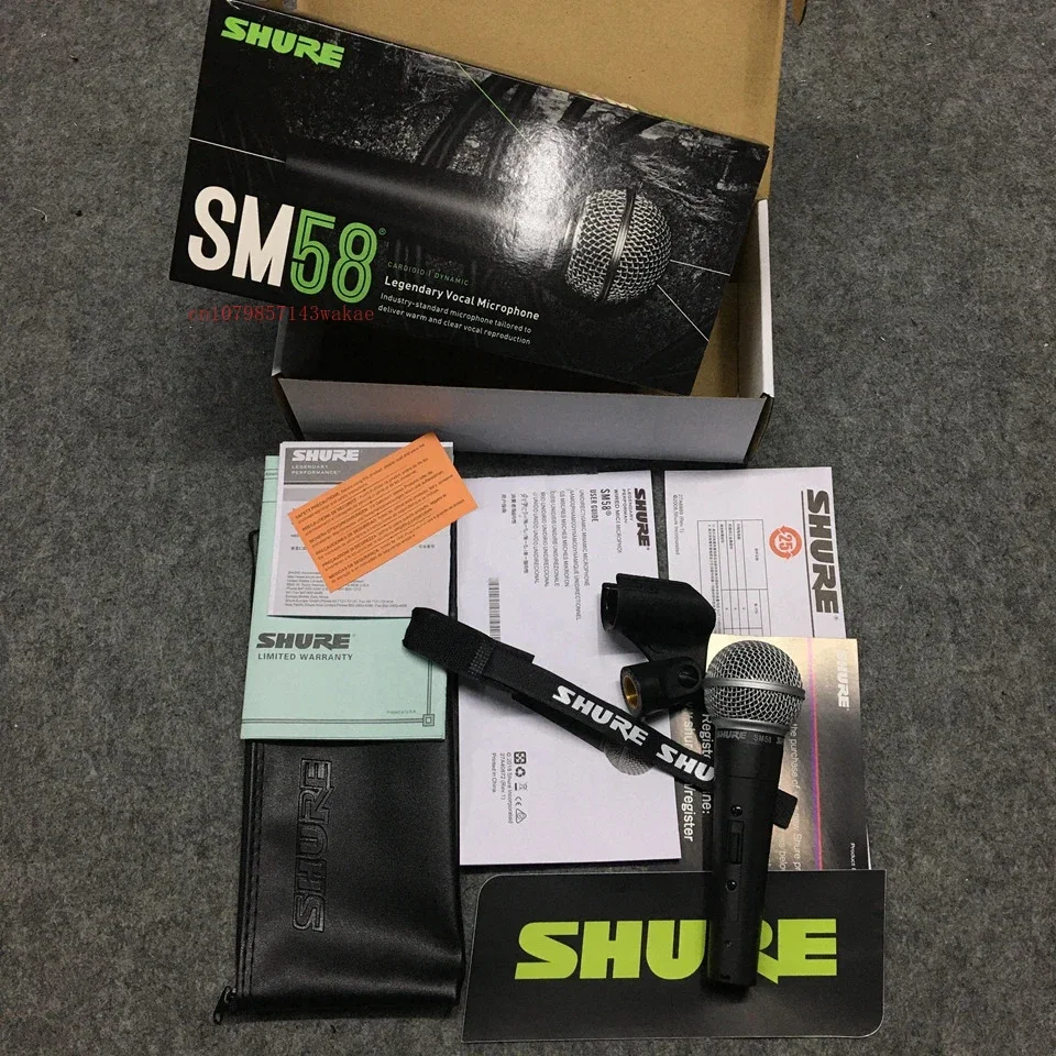 Original 2PCS Shure SM58S with Switch Legendary Wired Vocal Dynamic Microphone High Quality DJ Cardioid Mic Karaoke Show Live