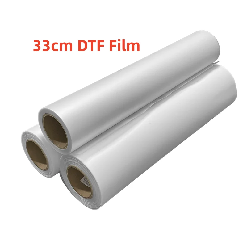 Rolo de filme PET DTF, filme de transferência, casca quente e fria, 33cm * 100m, 30cm * 100m