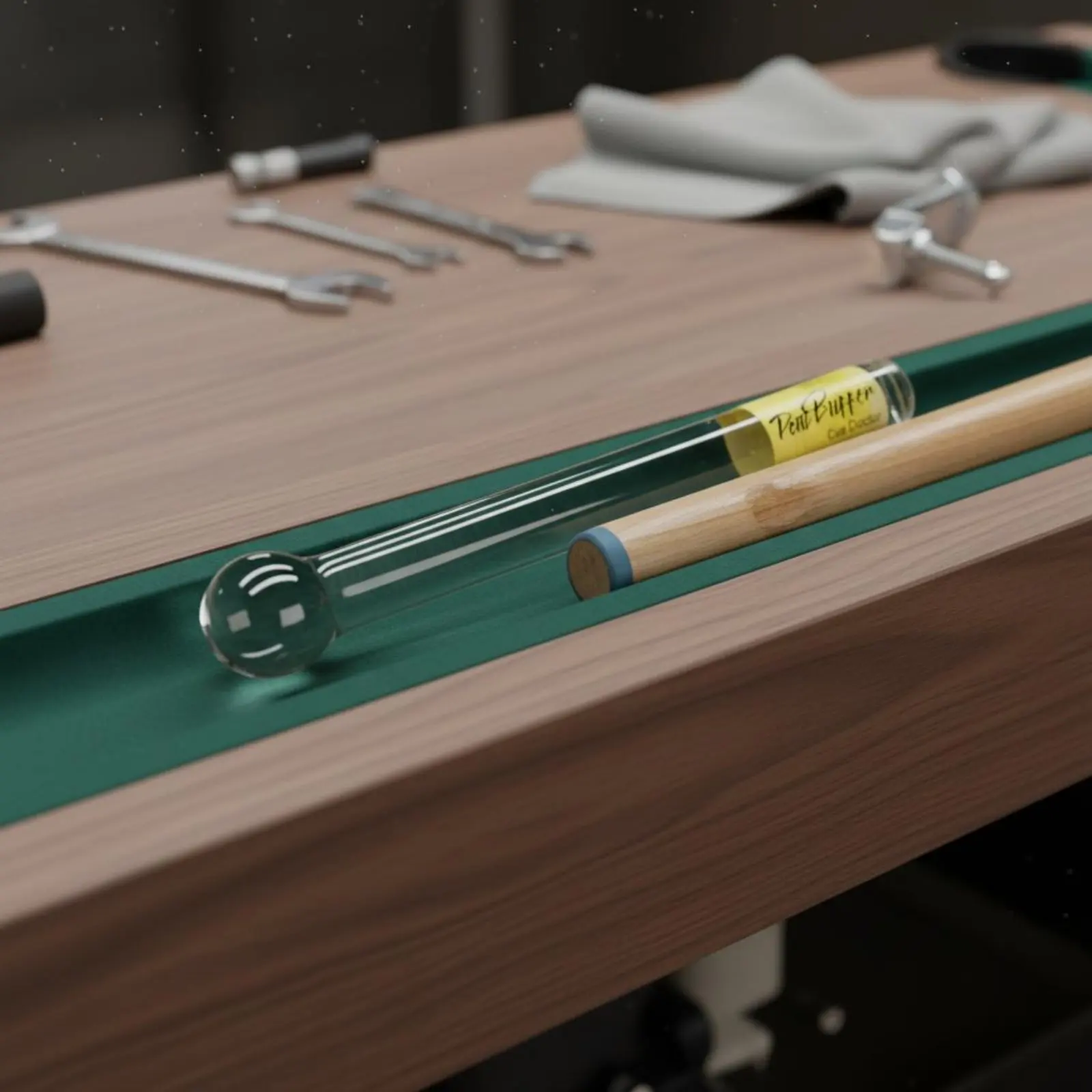 

Cue Scratch Repair Bar Easy to Use Billiard Shaft Polishing Stick Pool Cue Repair Tool
