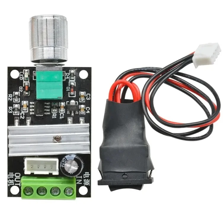 

PWM DC motor speed regulator 6V12V24V 3A speed control switch