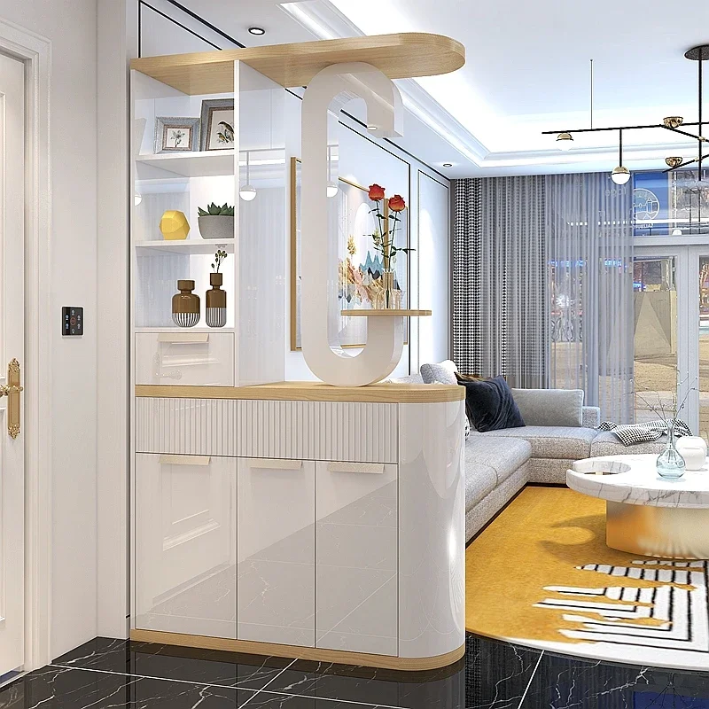 

CX light luxury living room entrance shoe cabinet integrated partition simple modern door screen cabinet