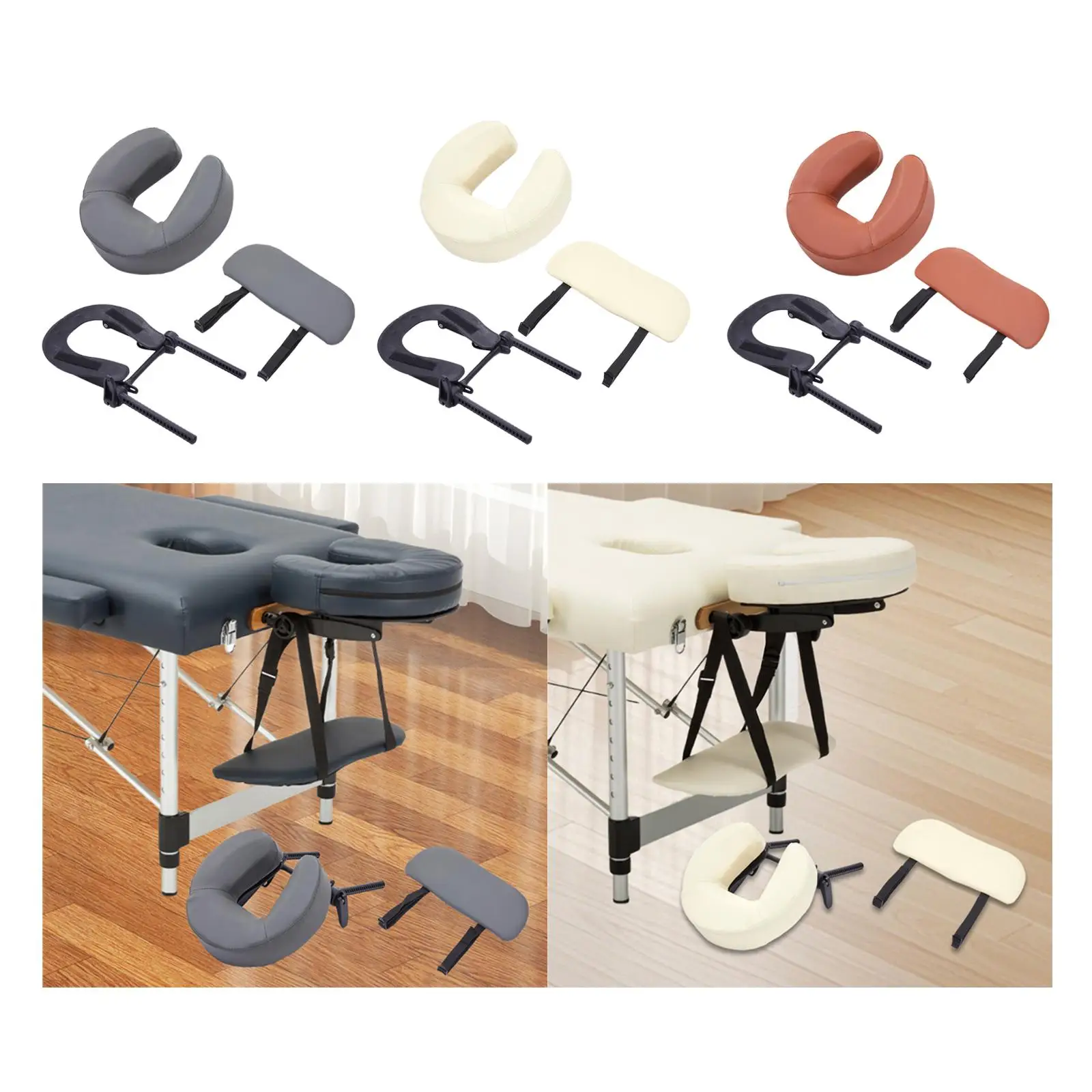 Lightweight PU Massage Table Face Cradle Comfort Pillow Headrest Replacement for Beauty Salon or Home Massage