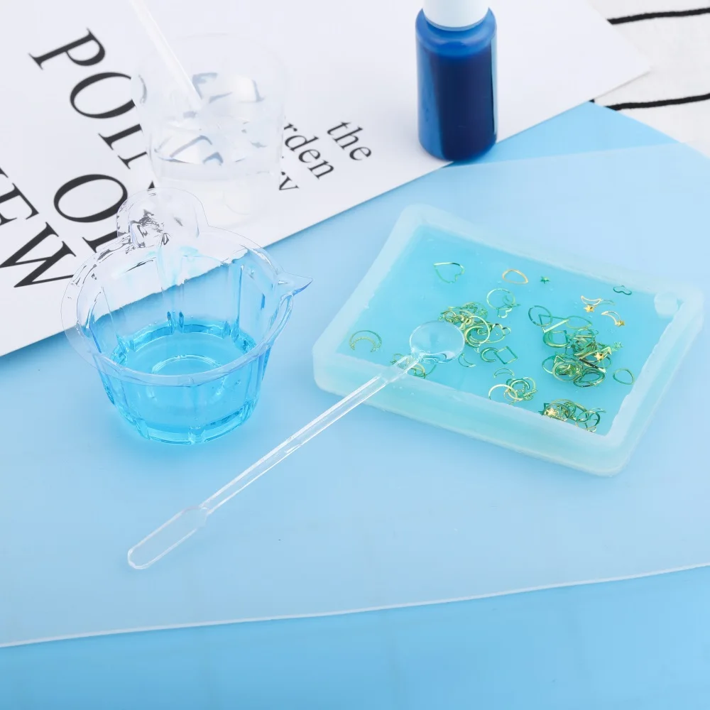 1 pz Pad in Silicone di alta qualità tappetino trasparente tappetino in resina strumento artigianale resistenza alle alte Temperature piastra adesiva strumento per la creazione di gioielli