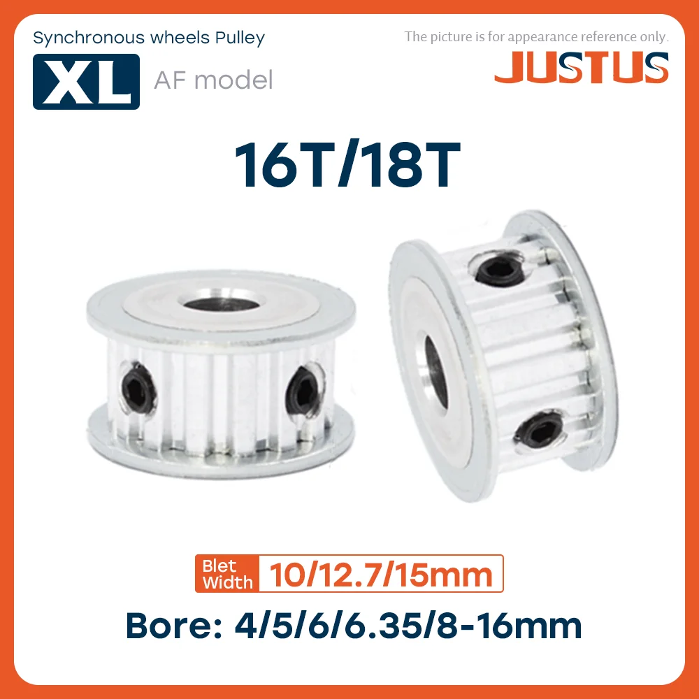 

XL Timing Pulley AF Type 16T/18Teeth Bore 4/5/6/6.35/8/10-19/20mm for 10/12.7/15mm Width Belt Used In Linear Pulley